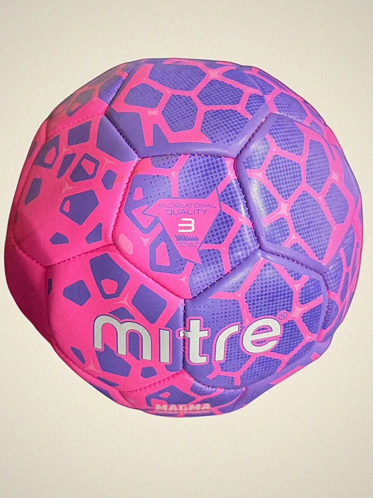 Mitre Magma Soccer Ball, Pink and Purple, Size 3 Inflated