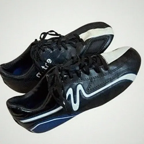 Mitre Mens Soccer Cleats Black White Blue MT1300001 Size 7 Firm Ground FG Shoes