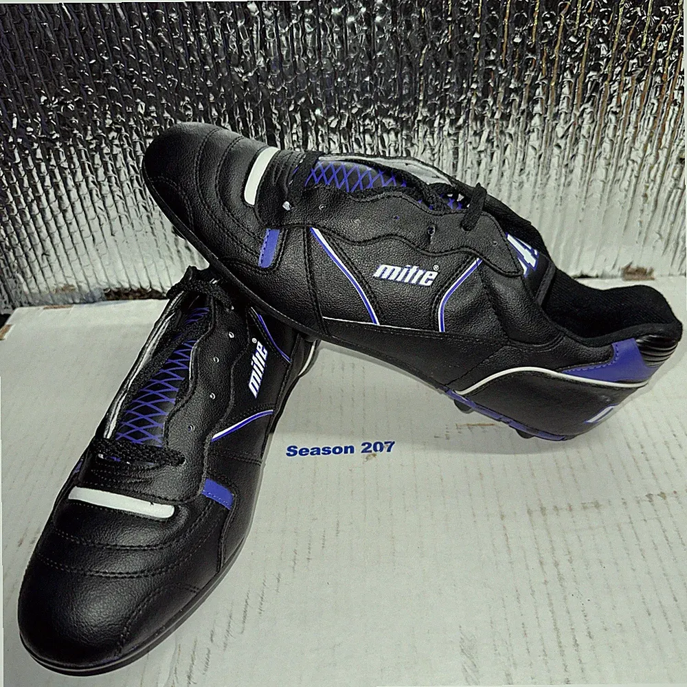 Mitre Soccer Cleats Black And Purple. Mens SZ 13. New No Box