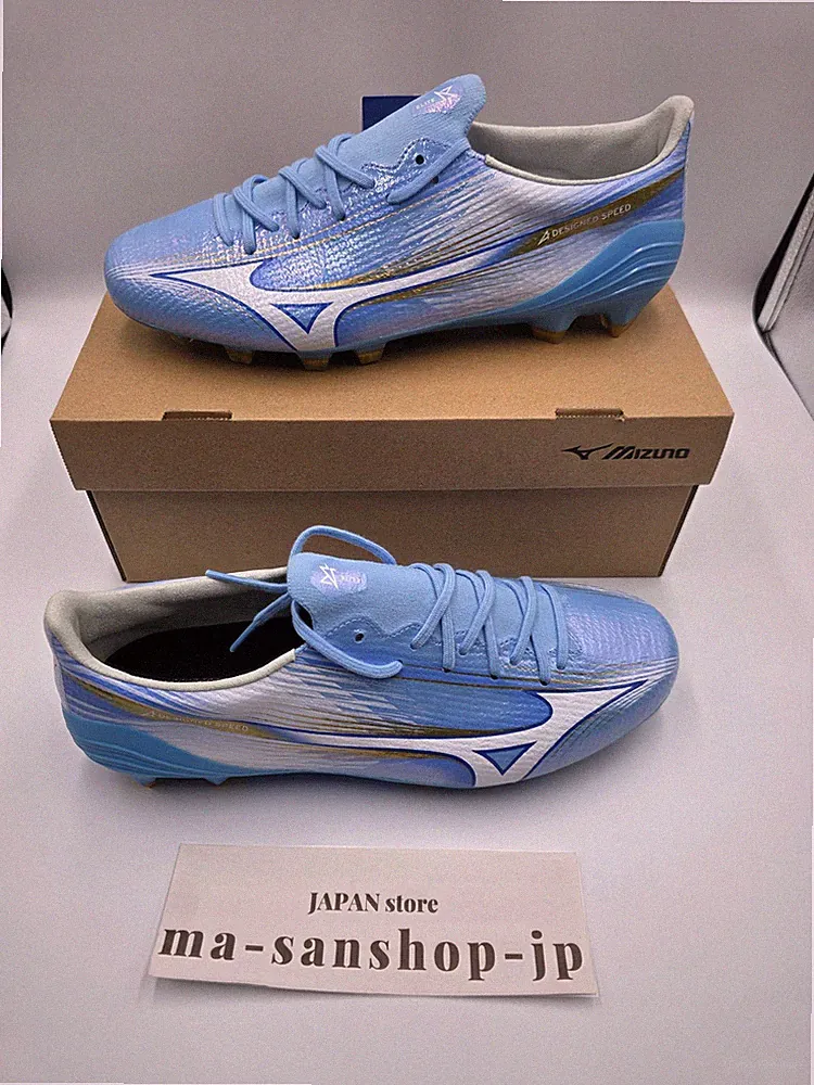 MIZUNO Alpha 3 Elite P1GA266225 Blue White Soccer Football Cleats Spike Men's