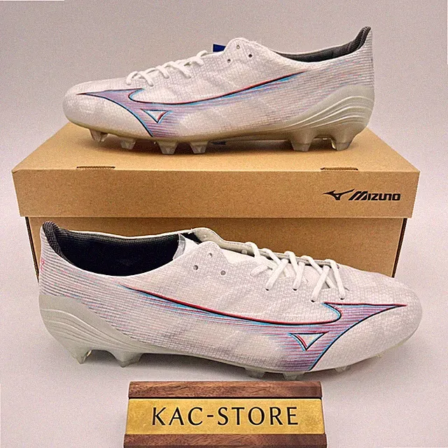 Mizuno Alpha ELITE P1GA2362 09 Soccer Cleats White/Ignition Red/Blue oki