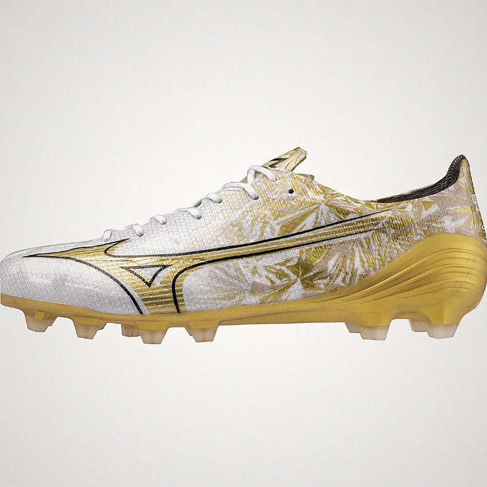 Mizuno Alpha ELITE Soccer Cleats Wide Lightweight White/Gold 23-30cm 2E Fr Japan