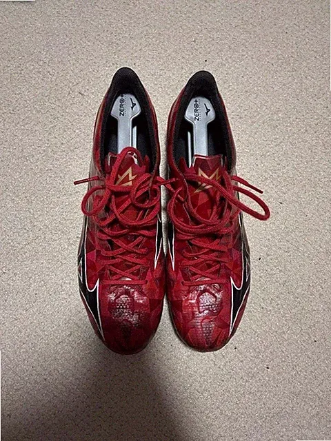 Mizuno Alpha II Elite P1GA2562 Soccer Cleats US 10 Ruby Red Black Football Boots