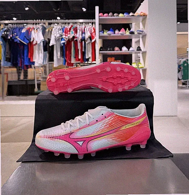 Mizuno Alpha III Japan AG Soccer Cleats Made in Japan Red Pink P1GA266164