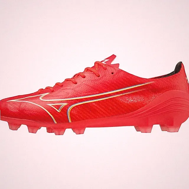 Mizuno Alpha PRO Soccer Cleats Wide Lightweight Fairy Coral/White/Bolt 2E Japan