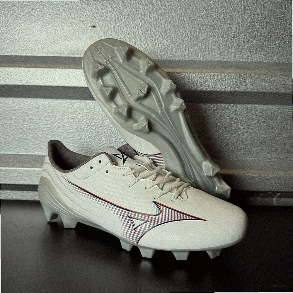 Mizuno Alpha Select FG Firm Ground Soccer Cleats White/Ignition-8