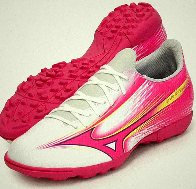 Mizuno JAPAN ALPHA 3 Wide Turf Soccer Football Shoes P1GD2665 White Pink
