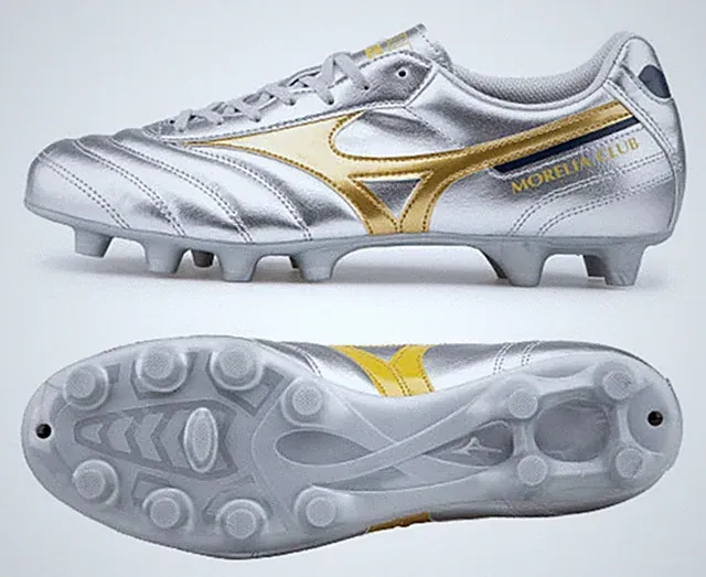 Mizuno Men Morelia II CLUB MD Cleat Silver Football Spike Futsal Shoe P1GA251604