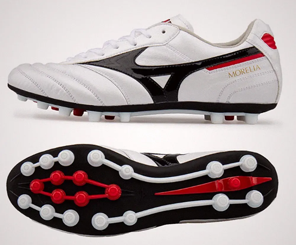 Mizuno Men Morelia II ELITE AG Cleats White Football Soccer GYM Spike P1GA250509