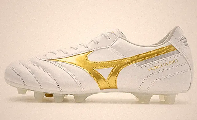 Mizuno Men Morelia II Pro MD Cleats White Gold Futsal Boot GYM Spike P1GA260650