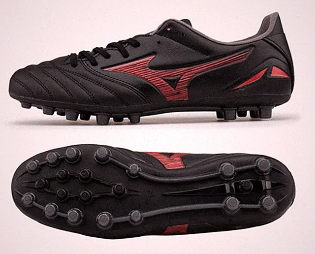 Mizuno Men Morelia Neo IV PRO AG Cleats Black Football Boot GYM Spike P1GA253500