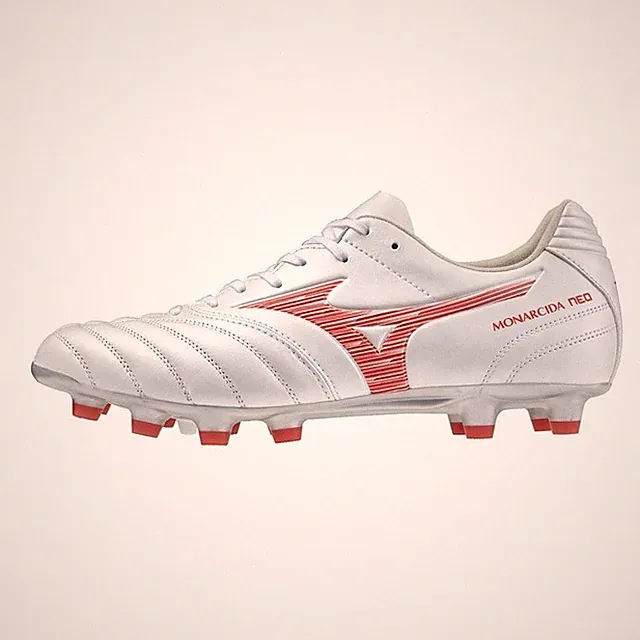 Mizuno Monarcida NEO 3 PRO Wide Soccer Cleats Lightweight White/Red 3E Fr Japan