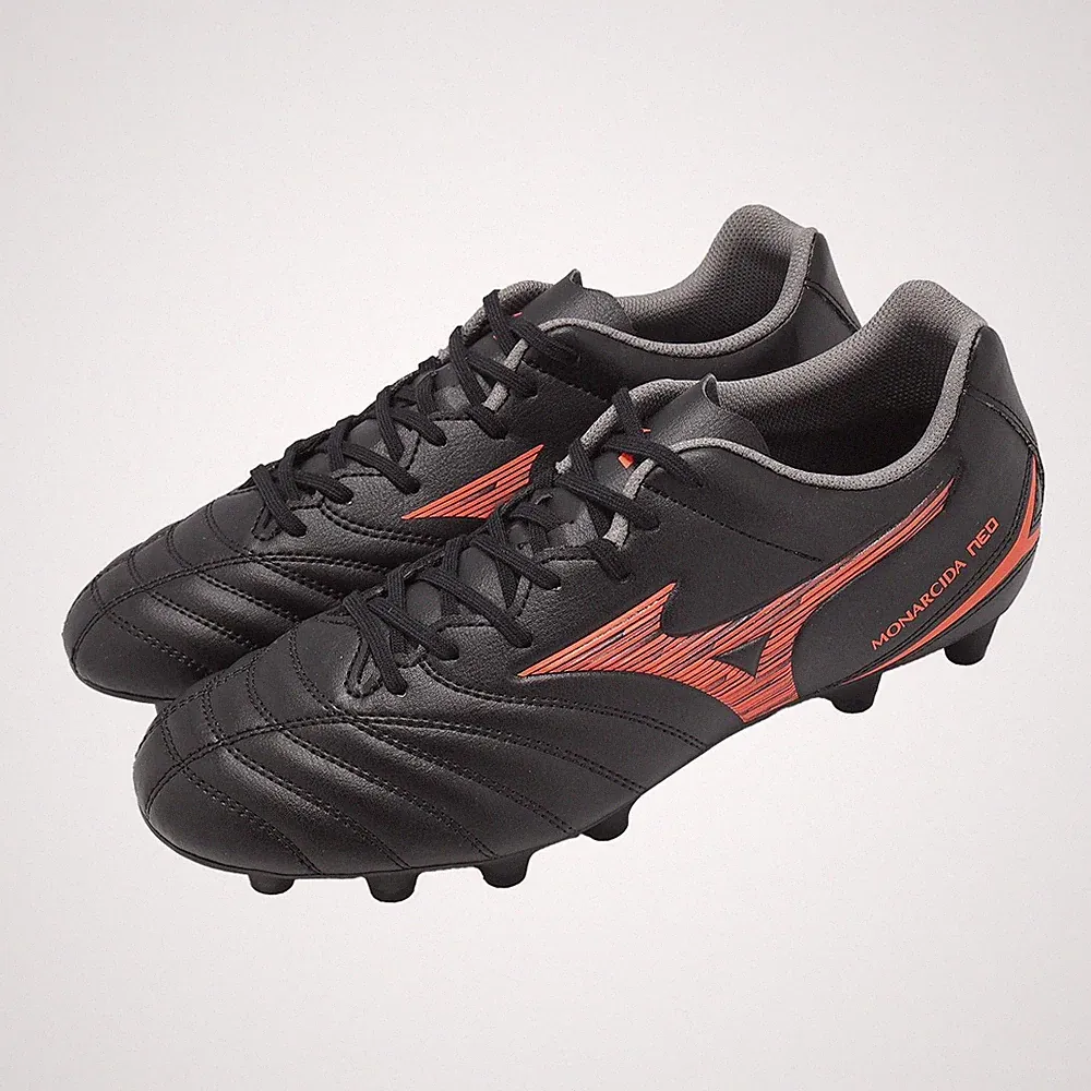 Mizuno Monarcida Neo III 3 Select Wide Black Orange Men Soccer Shoes P1GA2625-00