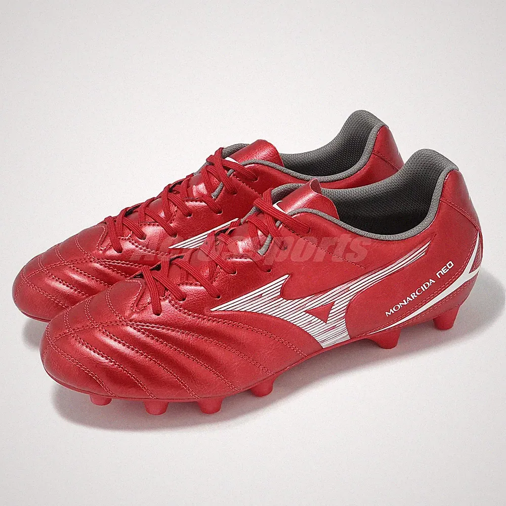 Mizuno Monarcida Neo III 3 Select Wide Red White Men Soccer Cleats P1GA2525-60