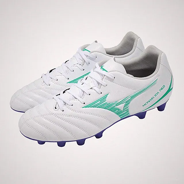 Mizuno Monarcida Neo III 3 Select Wide White Green Men Soccer Shoes P1GA2625-30