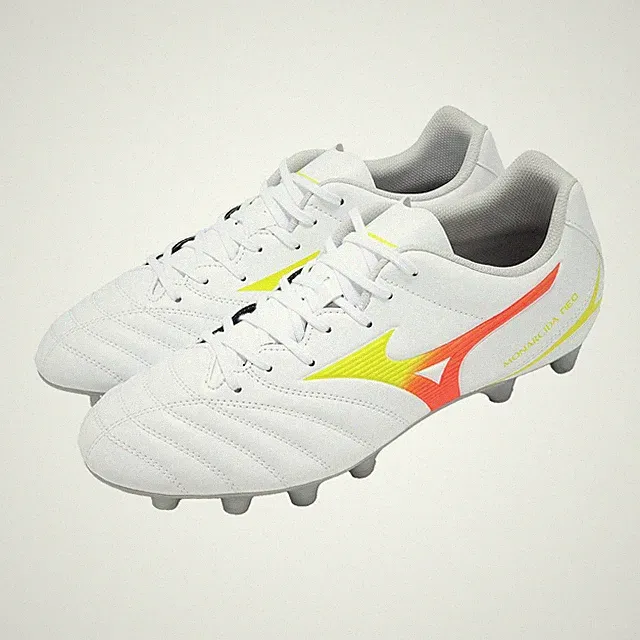 Mizuno Monarcida Neo III 3 Select Wide White Orange Men Soccer Shoes P1GA2625-54