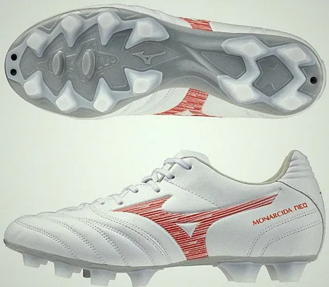 Mizuno Monarcida NEO III SW P1GA242460 Red x White Wide Fit Mens Soccer Football