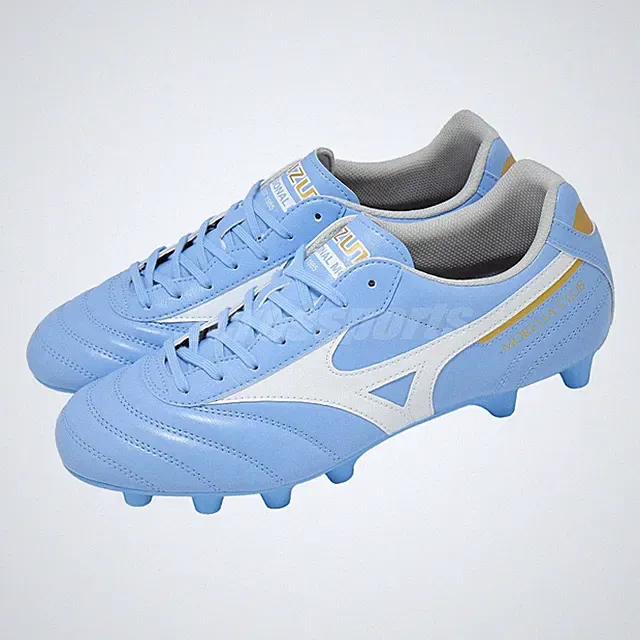 Mizuno Morelia II Club Light Blue White Men Soccer Football Shoes P1GA2608-25