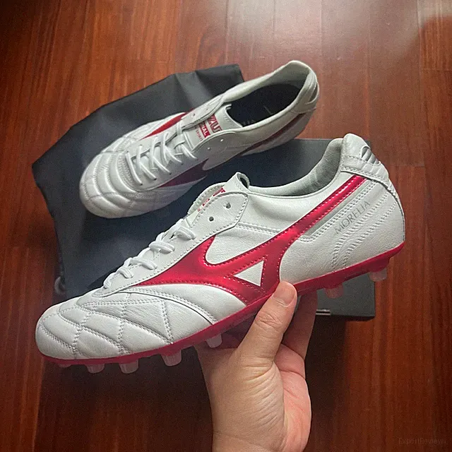 Mizuno Morelia II Japan AG 40th Anniversary Wide 2E White Red Mens Soccer Cleats