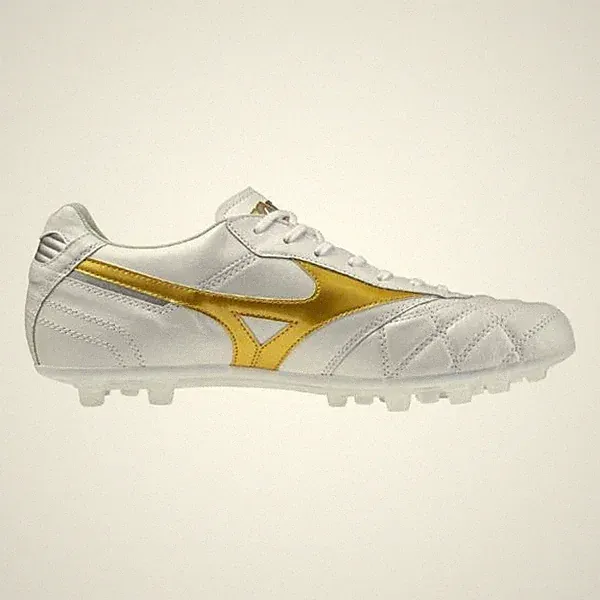 MIZUNO MORELIA II JAPAN AG P1GA2603 50 White Pearl/Gold Unisex Soccer Cleats