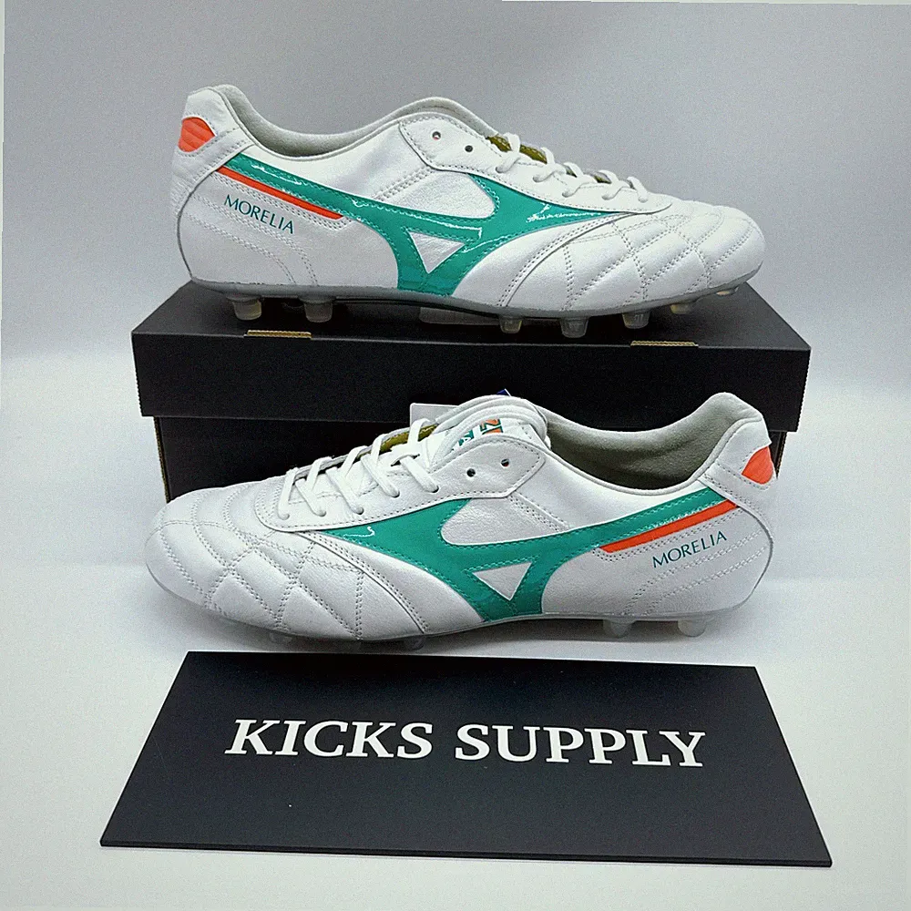 MIZUNO Morelia II Japan Ag P1GA260335 Super White Men's Soccer Cleats US 4-12