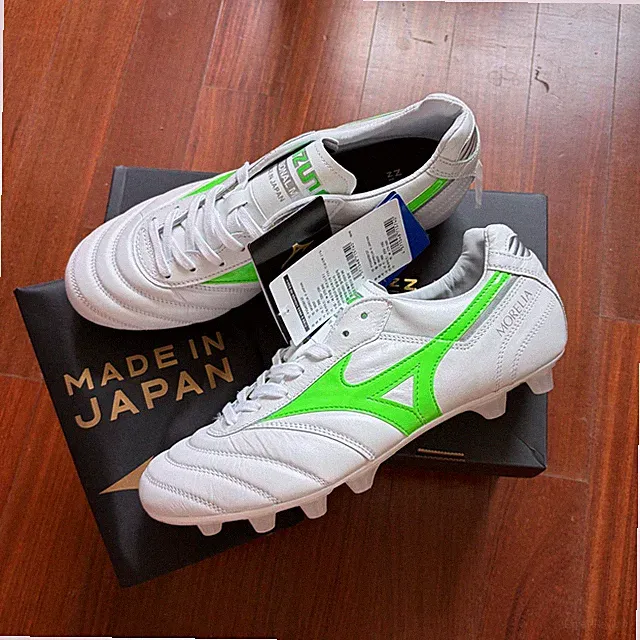 Mizuno Morelia II Japan MD Mens Soccer Cleats White Green P1GA250137