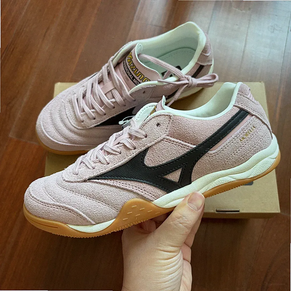 Mizuno Morelia LS Mens Indoor Soccer Shoes Pink Black Gold D1GA261A02