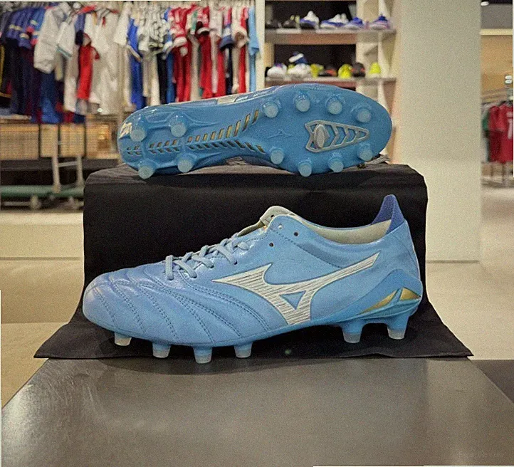 Mizuno Morelia Neo IV Japan FG AG Soccer Cleats Made in Japan Blue P1GA263025