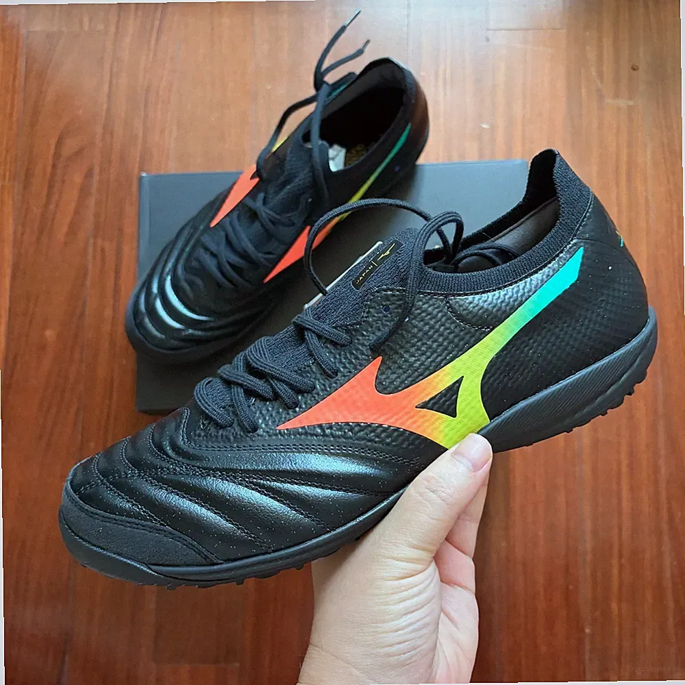 Mizuno Morelia Neo Sala Beta Japan TF Mens Turf Soccer Shoes Black Q1GB2690