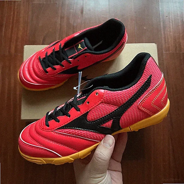 Mizuno Morelia Sala Club Mens Turf Soccer Shoes Wide (2E) Red Yellow