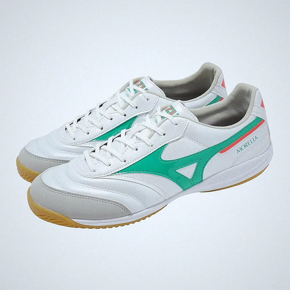 Mizuno Morelia Sala Pro In White Green Men Indoor Soccer Shoes Q1GA2613-35