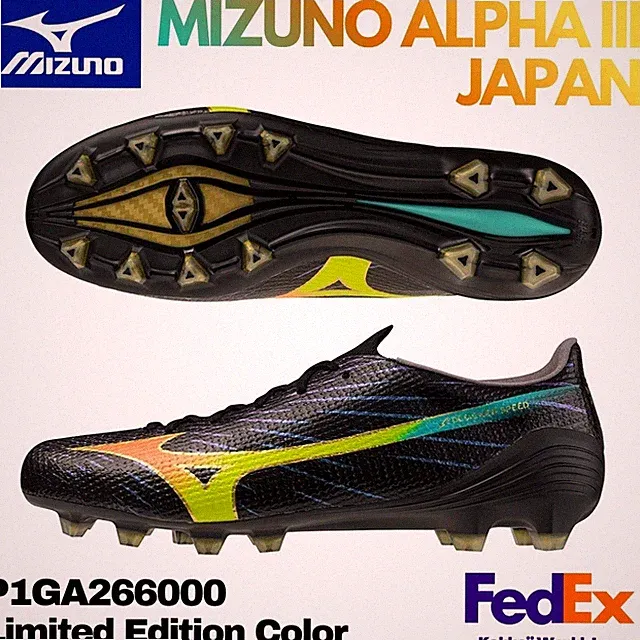 MIZUNO Soccer Cleats MIZUNO ALPHA 3 JAPAN P1GA266000 BRIGHT BLACK PACK 2026