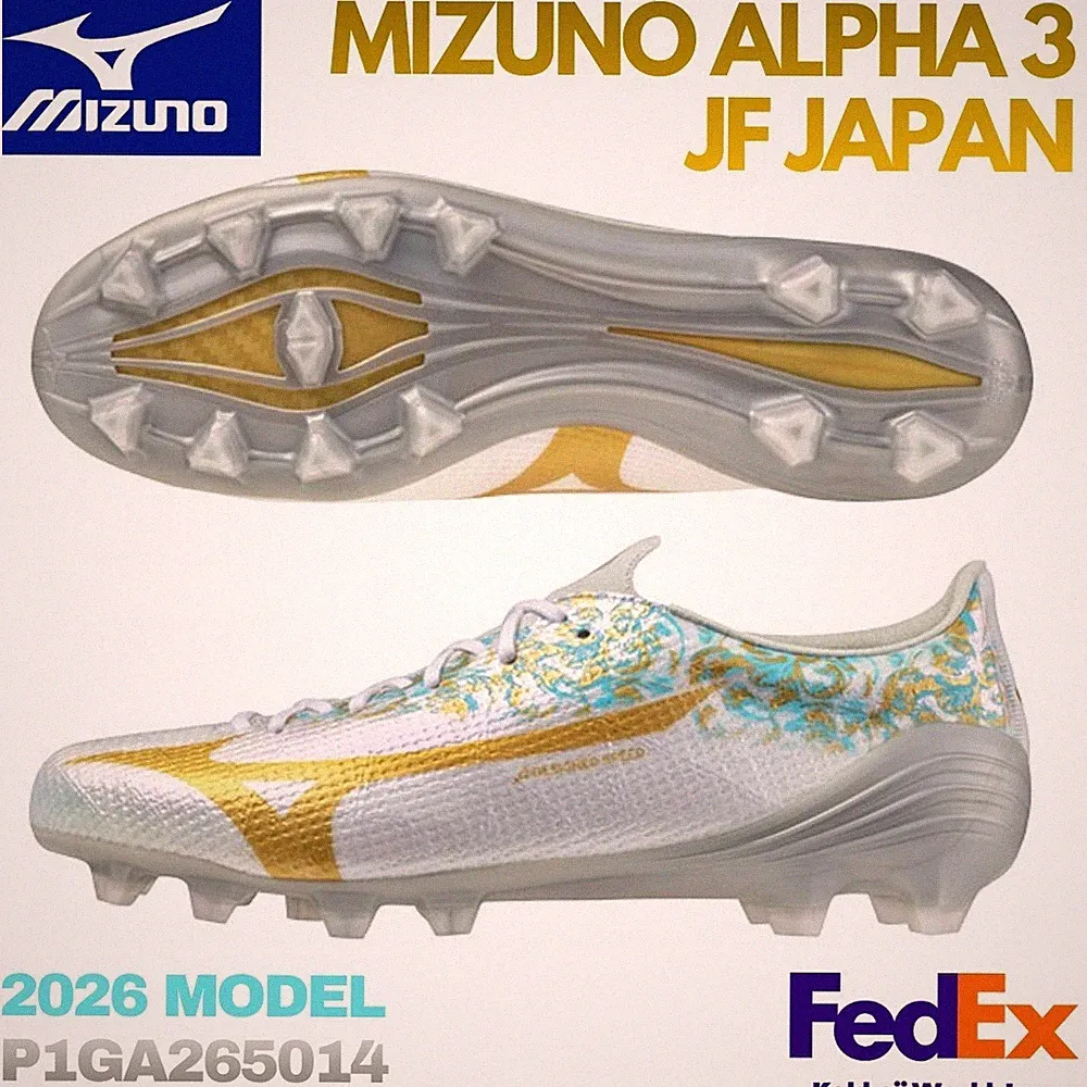 MIZUNO Soccer Cleats MIZUNO ALPHA 3 JF JAPAN P1GA265014 White 2026 JOAO FELIX