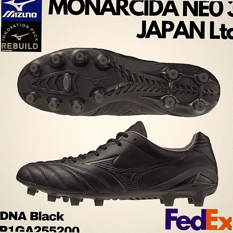 MIZUNO Soccer Cleats MONARCIDA NEO 3 JAPAN Ltd P1GA255200 DNA BLACK 2025 NEW!