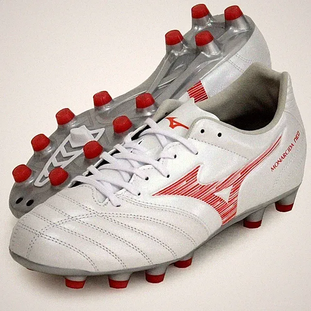 MIZUNO Soccer Cleats MONARCIDA NEO 3 P1GA2423 60 WIDE PRO Super White Pearl/Red