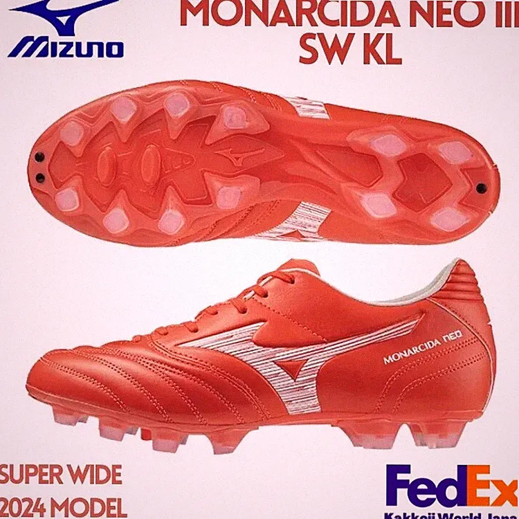 MIZUNO Soccer Cleats MONARCIDA NEO 3 SW KL P1GA242760 Red SUPER WIDE