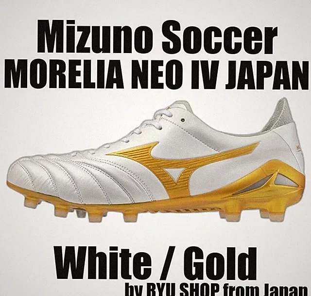 Mizuno Soccer Cleats MORELIA NEO IV JAPAN P1GA263050 White / Gold