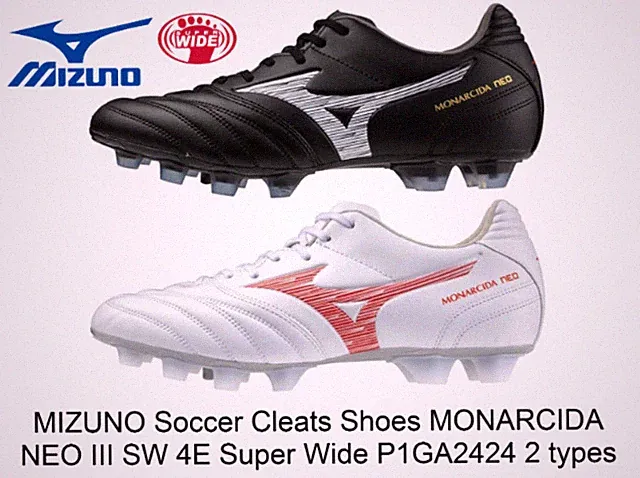 MIZUNO Soccer Cleats Shoes MONARCIDA NEO III SW 4E Super Wide P1GA2424 2 types