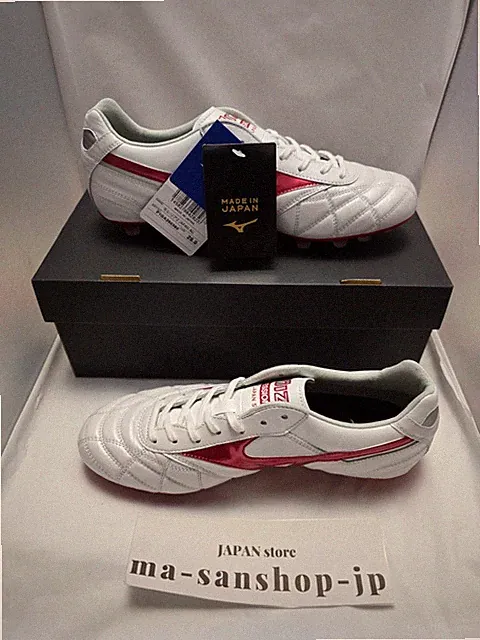 Mizuno Soccer Spike Cleats Morelia II JAPAN AG P1GA250360 White Red width;2E