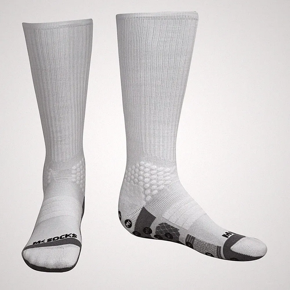 MK Socks IN&OUT Dual-Grip BASIC Mid-Calf Socks for Basketball, Football, Soccer