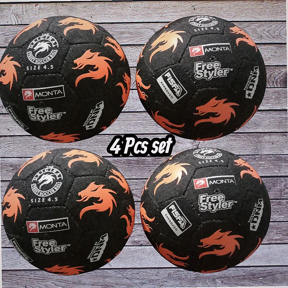 Monta Street Soccer Ball Size 4.5 – 4Pack Freestyle Football Training Set