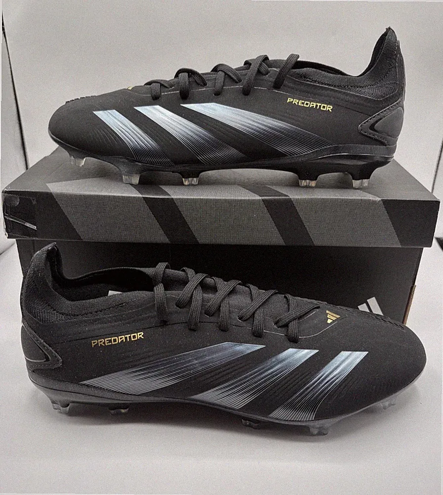 MSRP $150 Adidas Predator Pro FG Black Soccer Cleats Shoes Mens Size 8 - IF6328