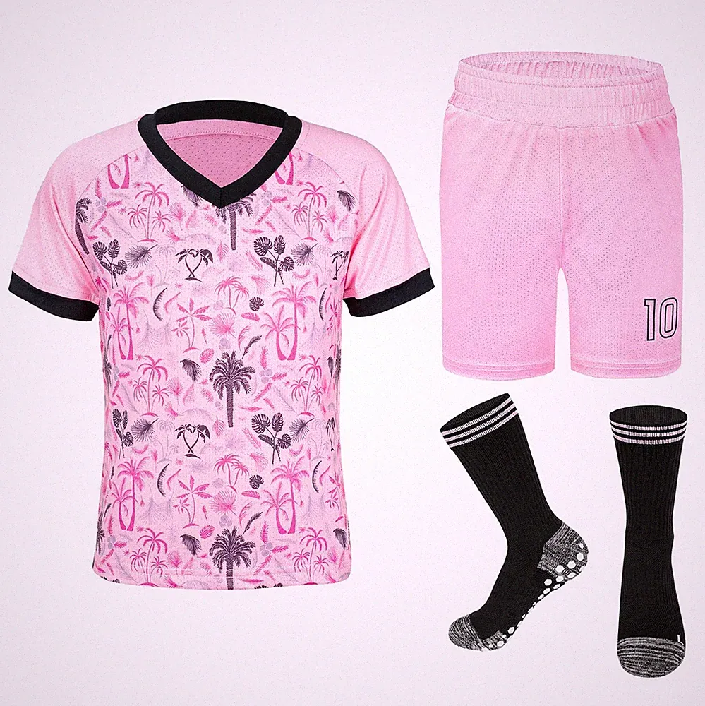 MUDJEAN Soccer Shirts for Girls Football Jersey Kits for Kid Soccer Outfit for