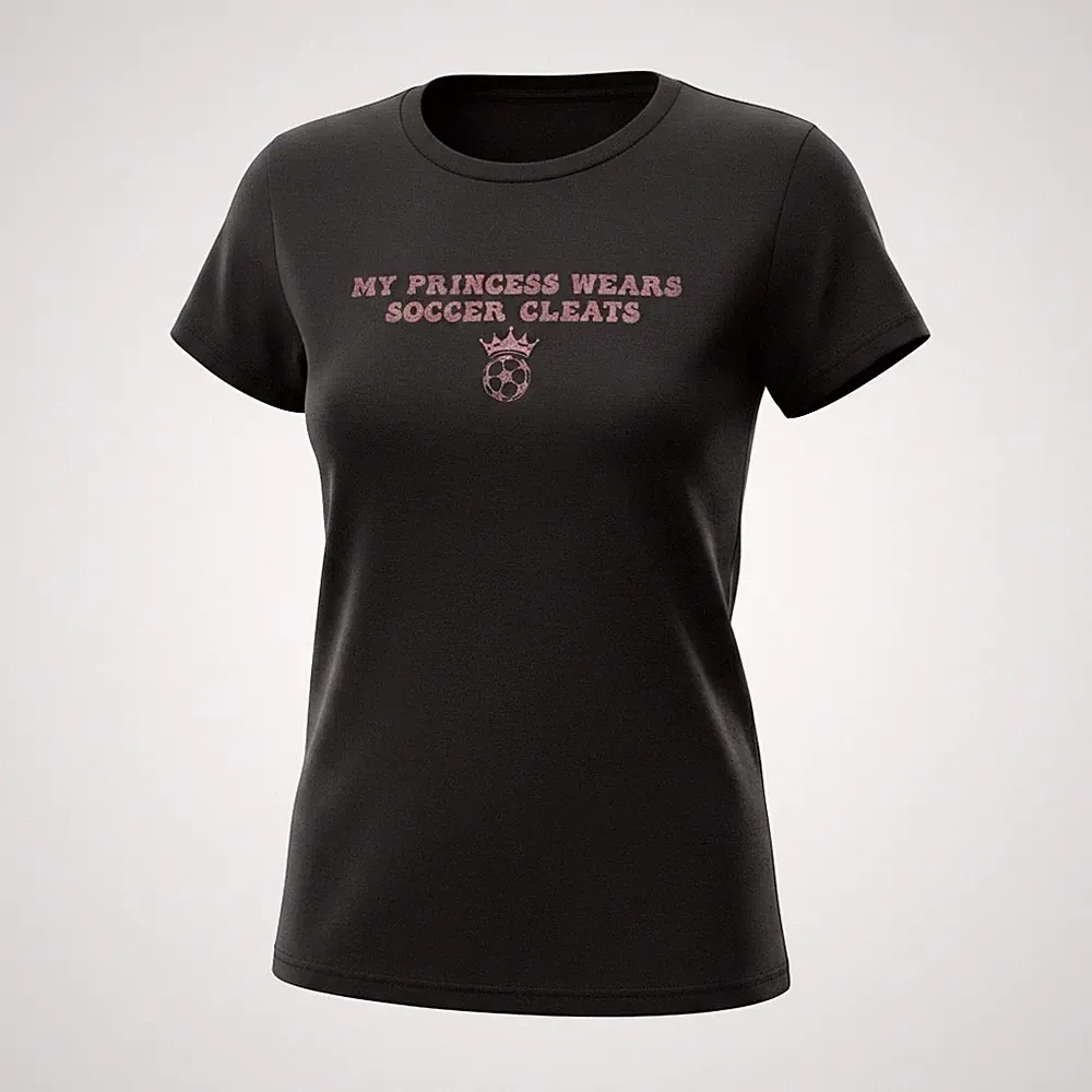 My Princess Wears Soccer Cleats Graphic Tee Soccer Mom or Dad Gift Girls Youth
