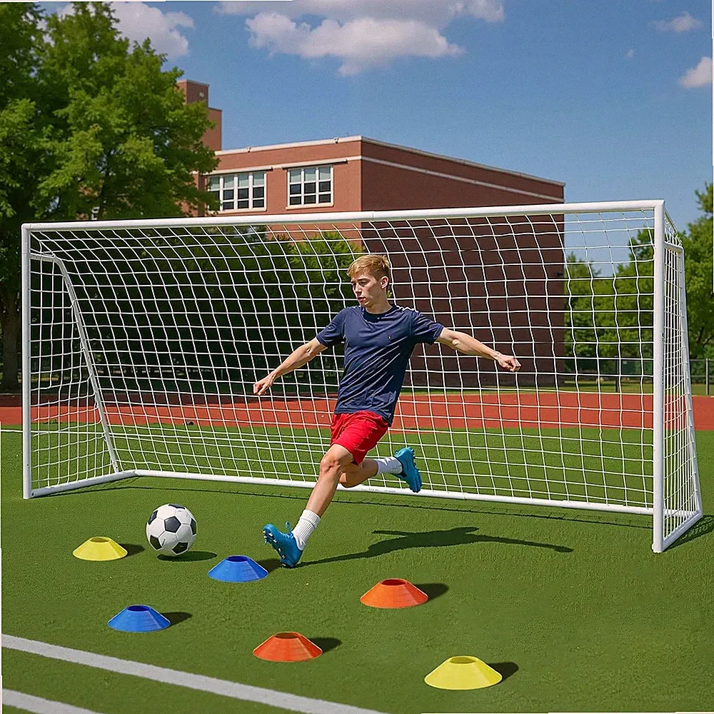 NAIZEA Backyard Soccer Goal Complete Training Equipment for Outdoor Sports Games