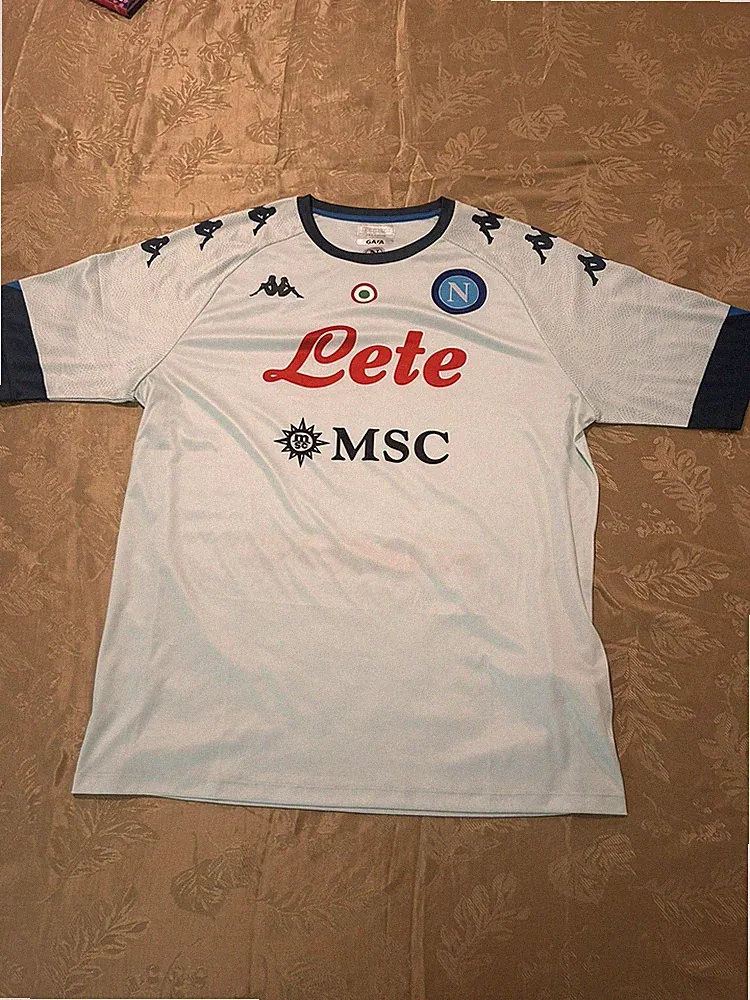 NAPOLI 2020 2021 AWAY FOOTBALL SOCCER SHIRT JERSEY TRIKOT KAPPA MEN 2XL