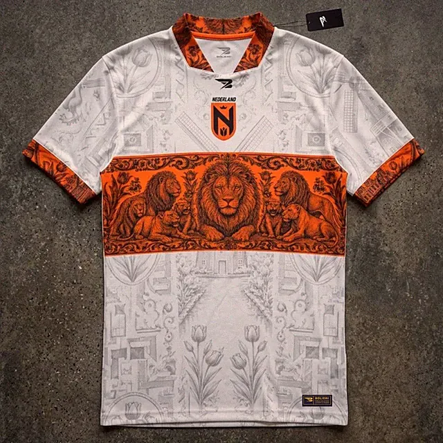 Netherlands inspired soccer jersey fan football concept shirt by bolieri white