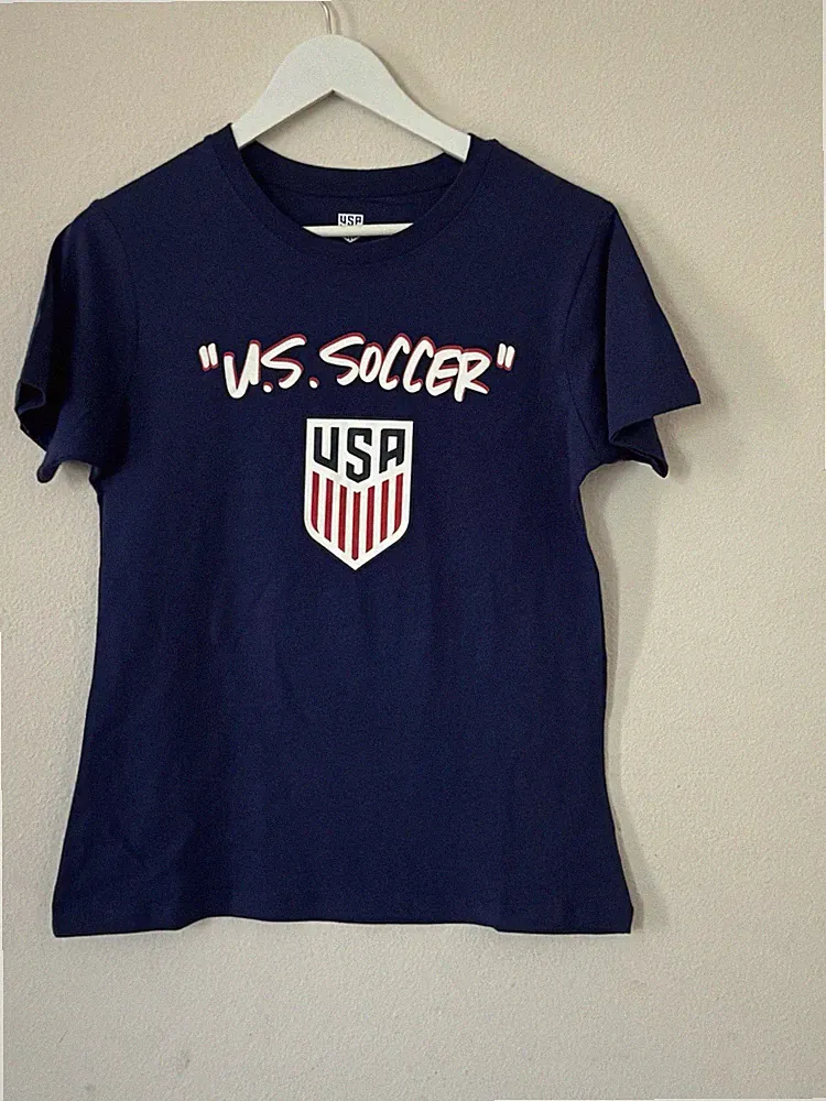 NEW 2026 Official FIFA World Cup Soccer USA Shirt Blue T-Shirt M Women's NWT