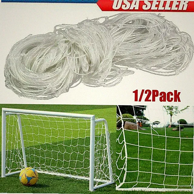 New 6 X 4ft 1-2Pcs Kids Football Soccer Goal Post Net Sports Match Training Game