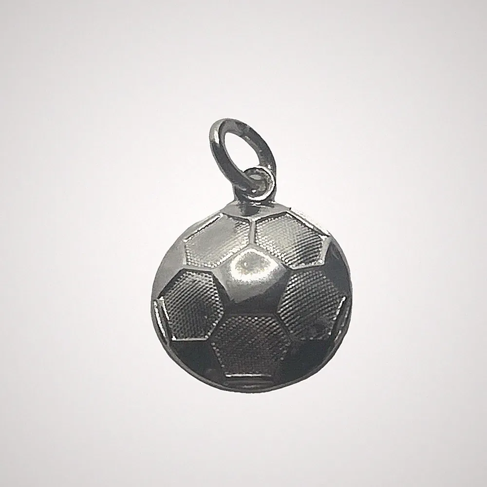 NEW 925 Sterling Silver 3D Soccer Ball Charm